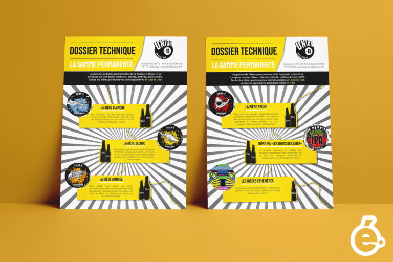 Mockup de la brochure de la gamme de bières permanentes
