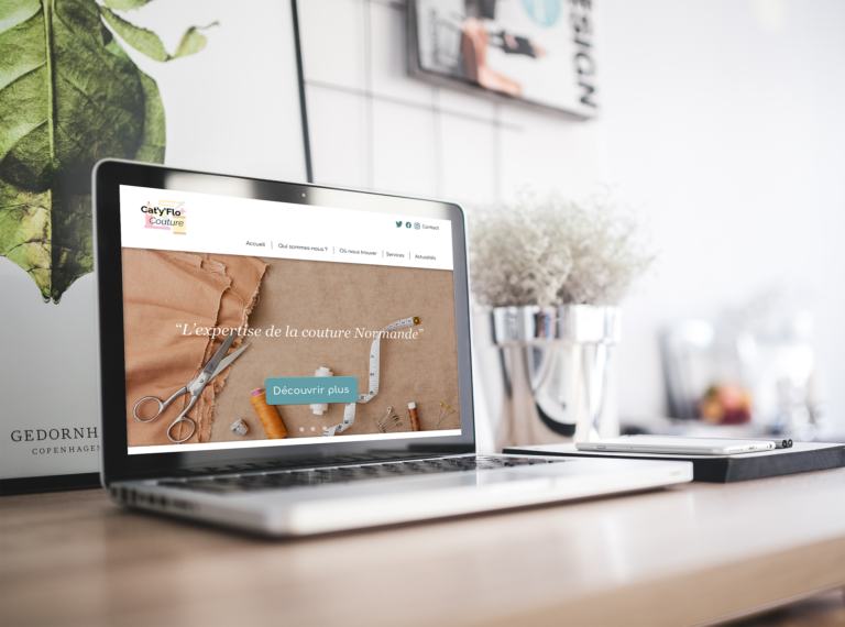 Mockup de la maquette du site vitrine Cat_y_Flo
