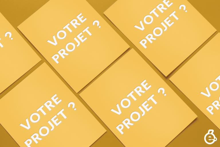 mockup de plusieurs flyers avec écrit "votre projet ?"