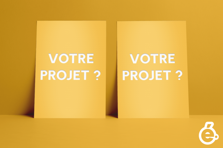 mockup de deux flyers avec écrit "votre projet ?"