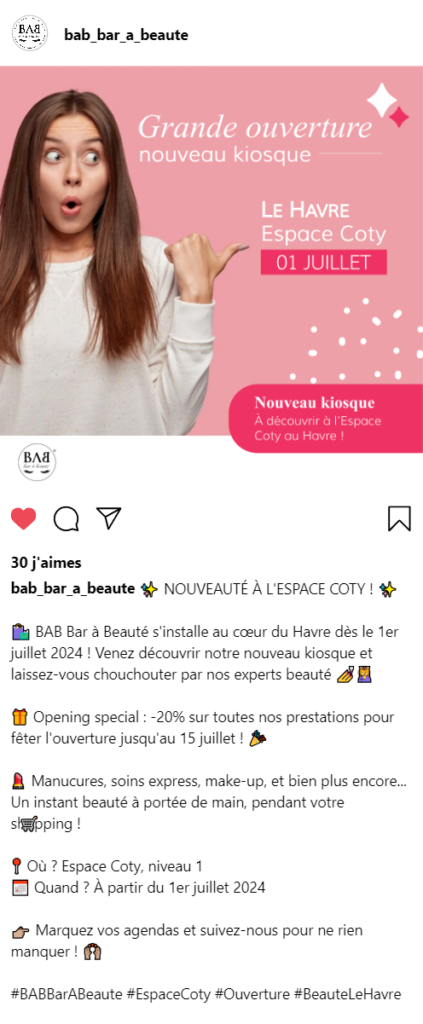 Mockup pour publication Instagram BAB